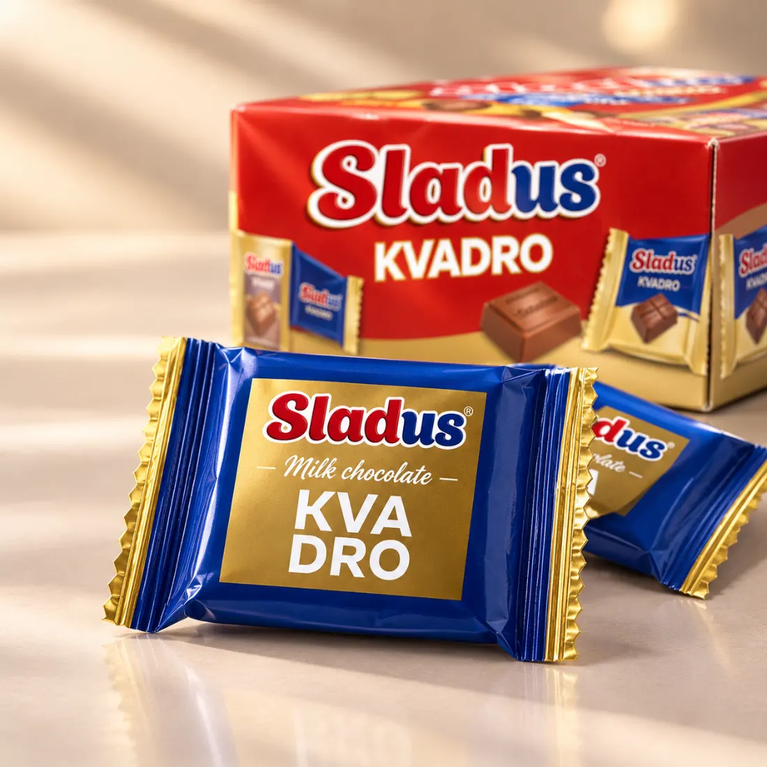 Sladus KVADRO — BISRARO shokolad mahsuloti